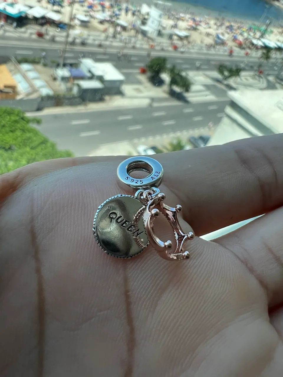 Pingente pandora pendente coração da rainha