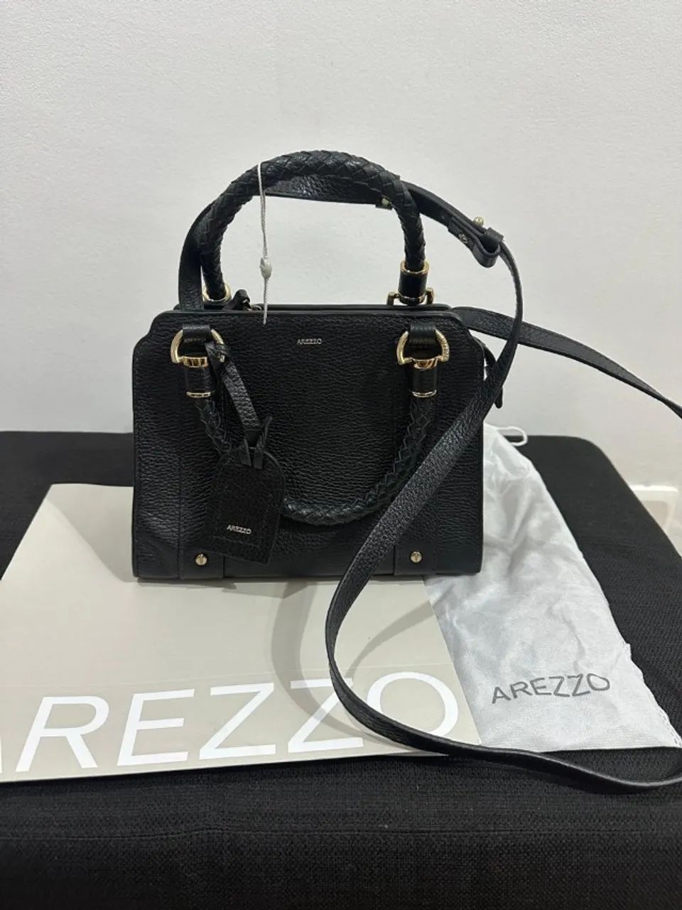 Bolsa Tote Preta Couro  - Foto 3