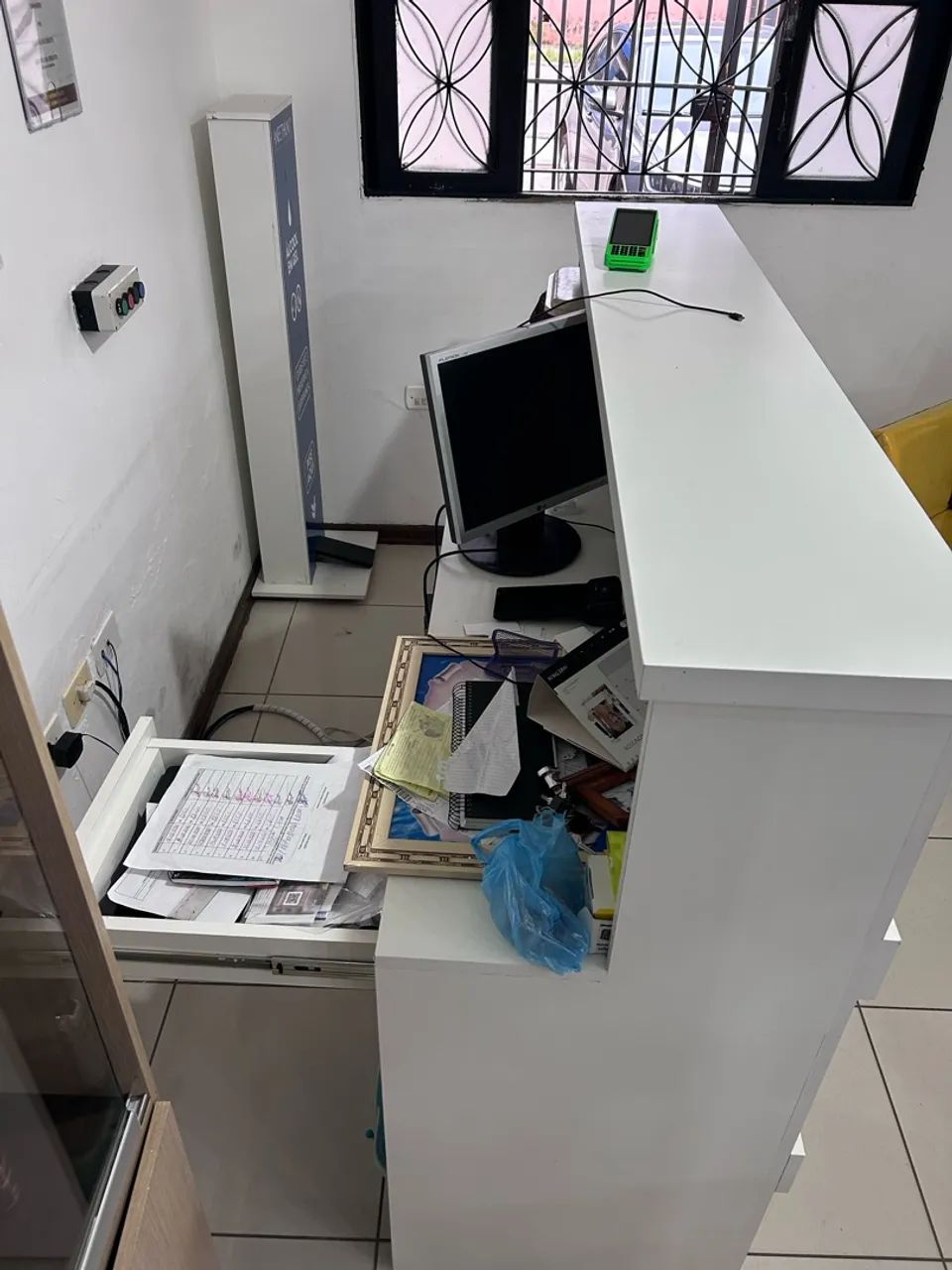 Bancada para recepção .