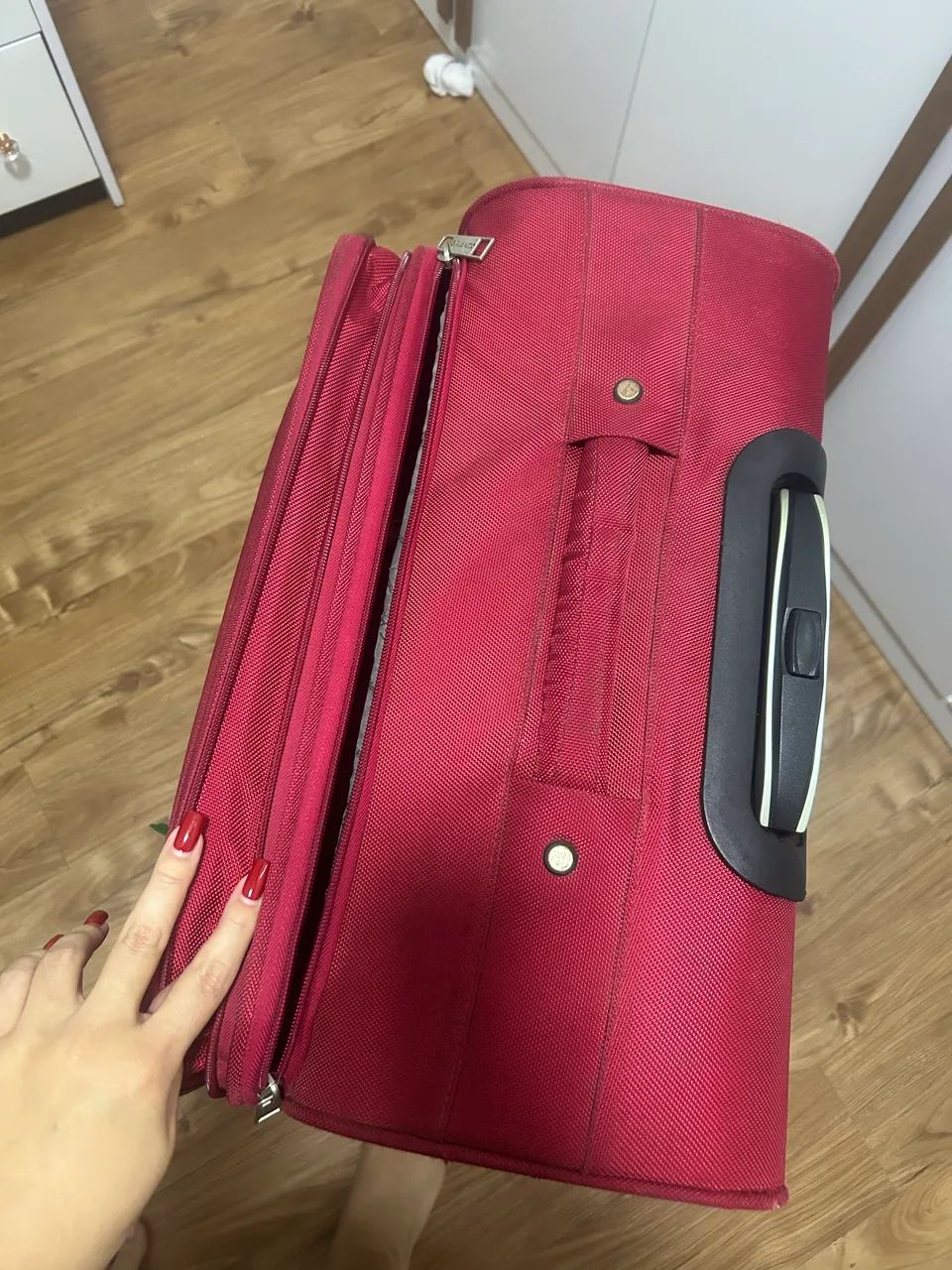 Mala 32kg 75x50x30 vermelha - Foto 4
