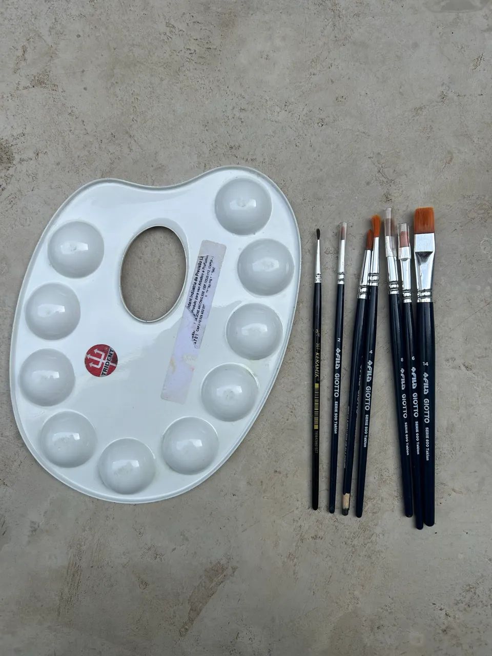 kit pincéis giotto + 1 keramik + godê trident - Foto 3