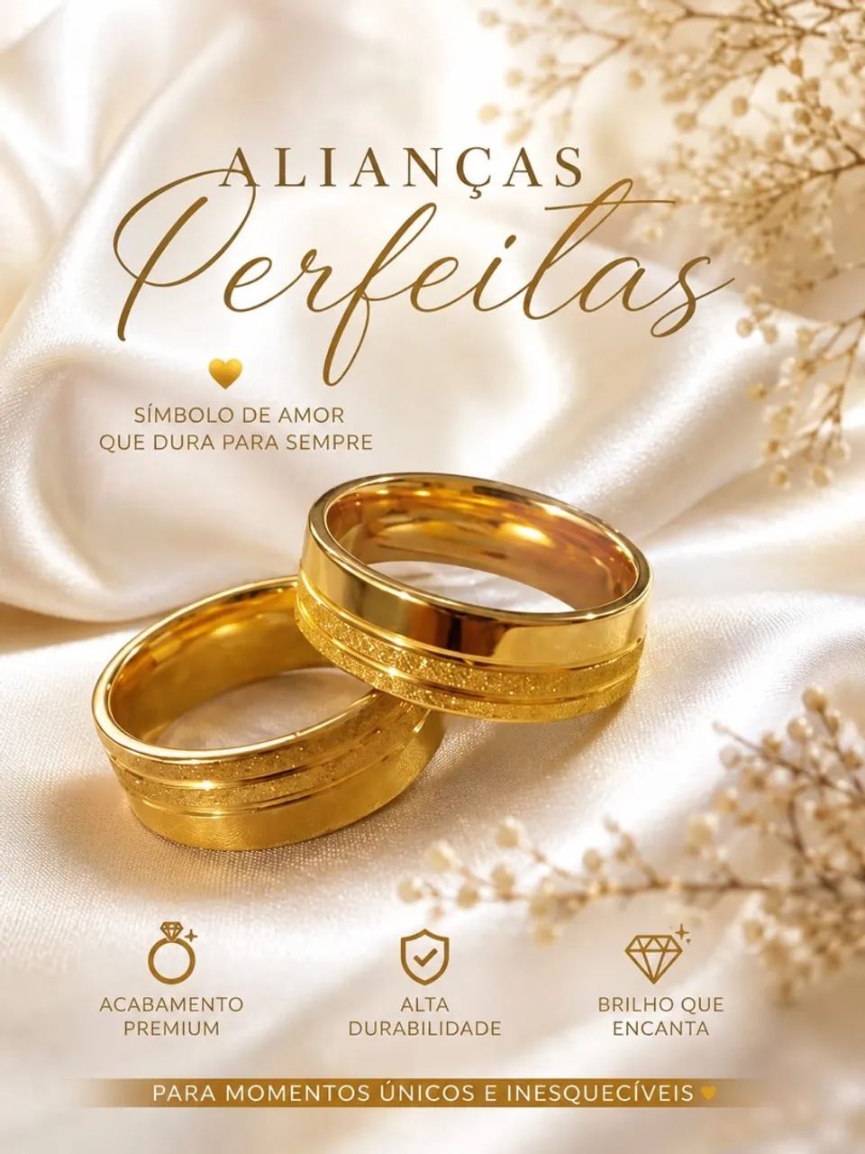 aliança banhada no ouro 18  - Foto 2