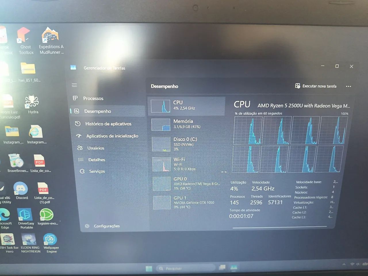 NOTEBOOK GAMER RYZEN 5 GTX 1050 - Foto 3