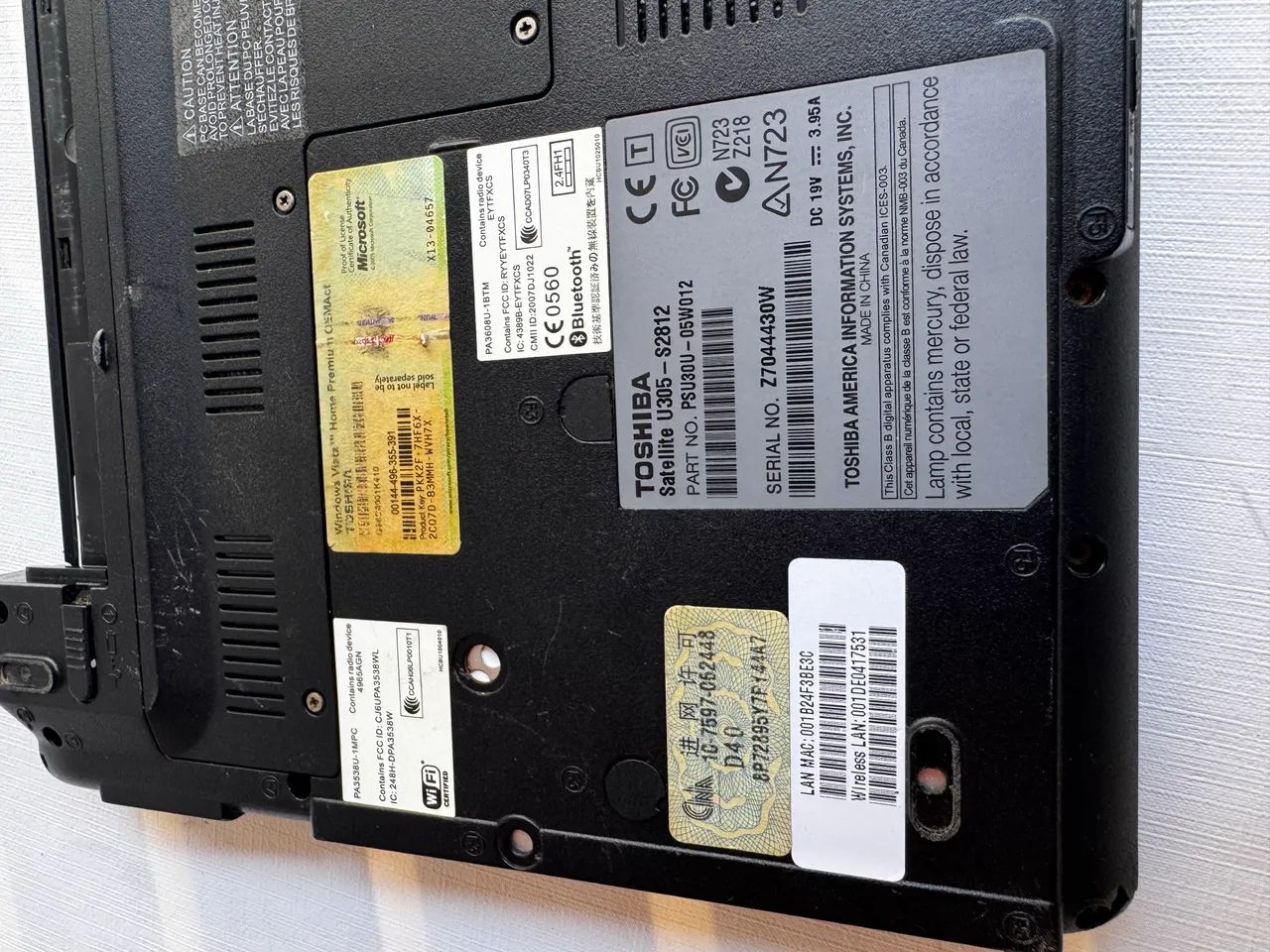 Notebook Toshiba Satellite U305-S2812. (Sucata) - Foto 5