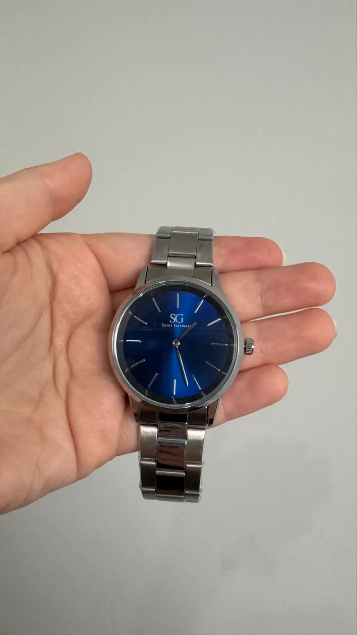 Relógio Saint Germain Masculino Belmont Blue Silver