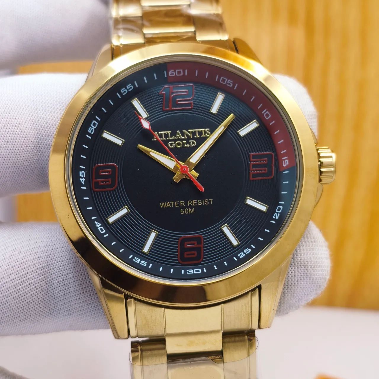 Relógio masculino ATLANTIS original prova d'água luxo - Foto 5