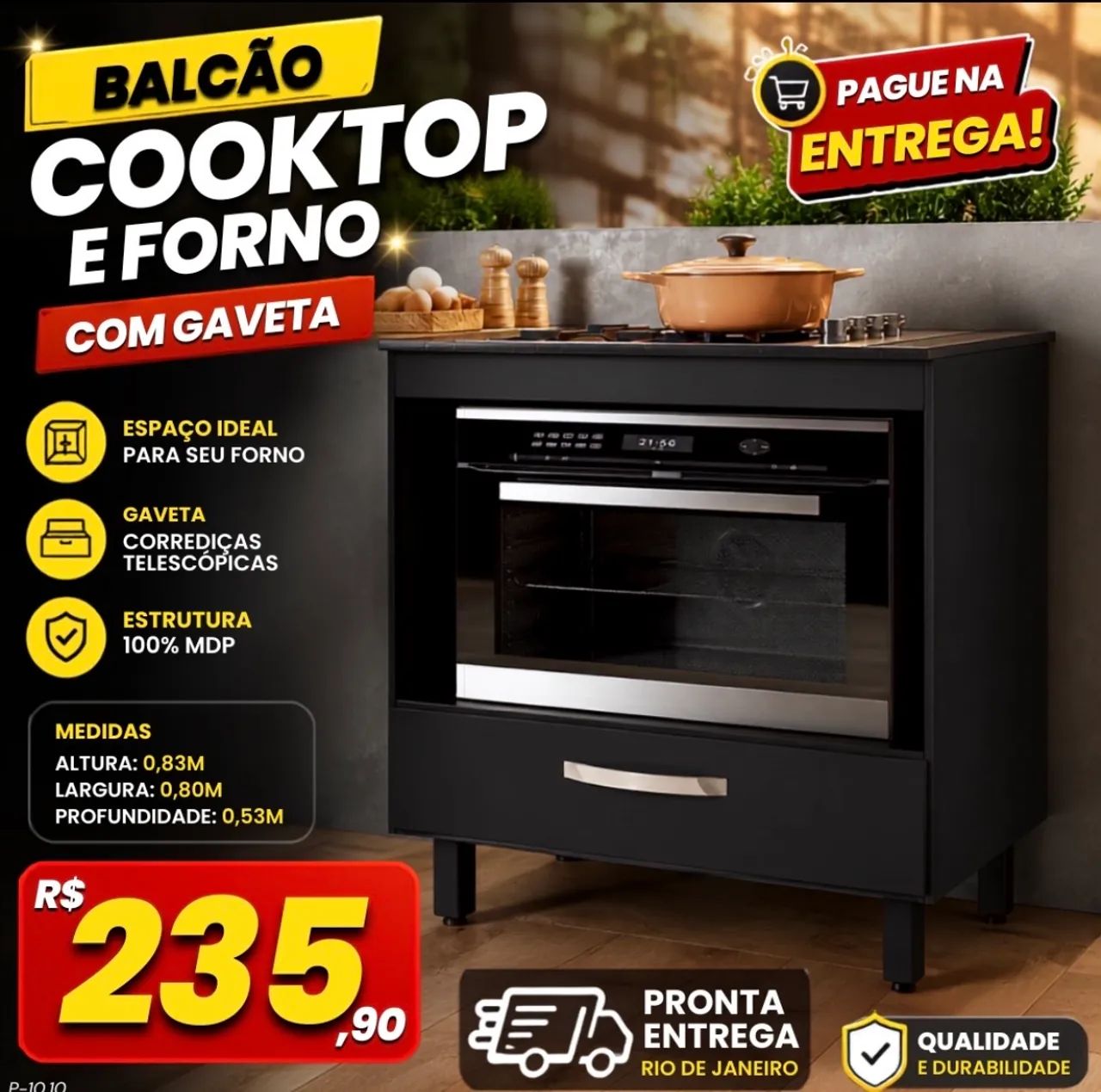 Balcão para cooktop 