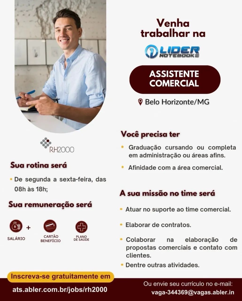 VAGAS DE EMPREGO PARA BELO HORIZONTE  - Foto 2