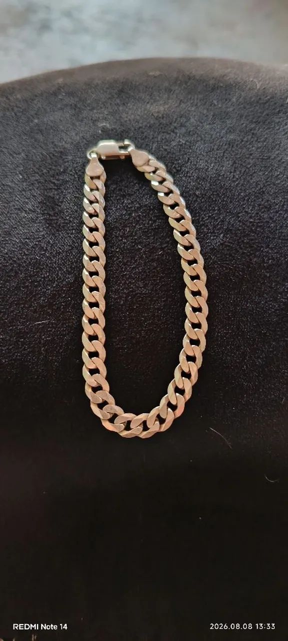 Pulseira de prata  8mm - Foto 5
