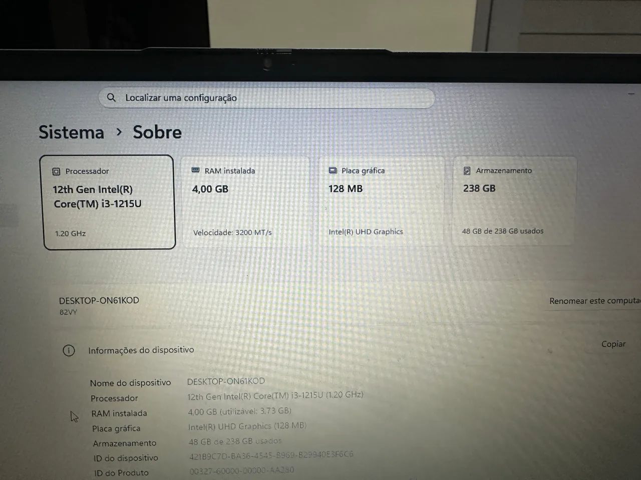 Notebook Lenovo i3 12Geracao TA NOVINHO - Foto 3