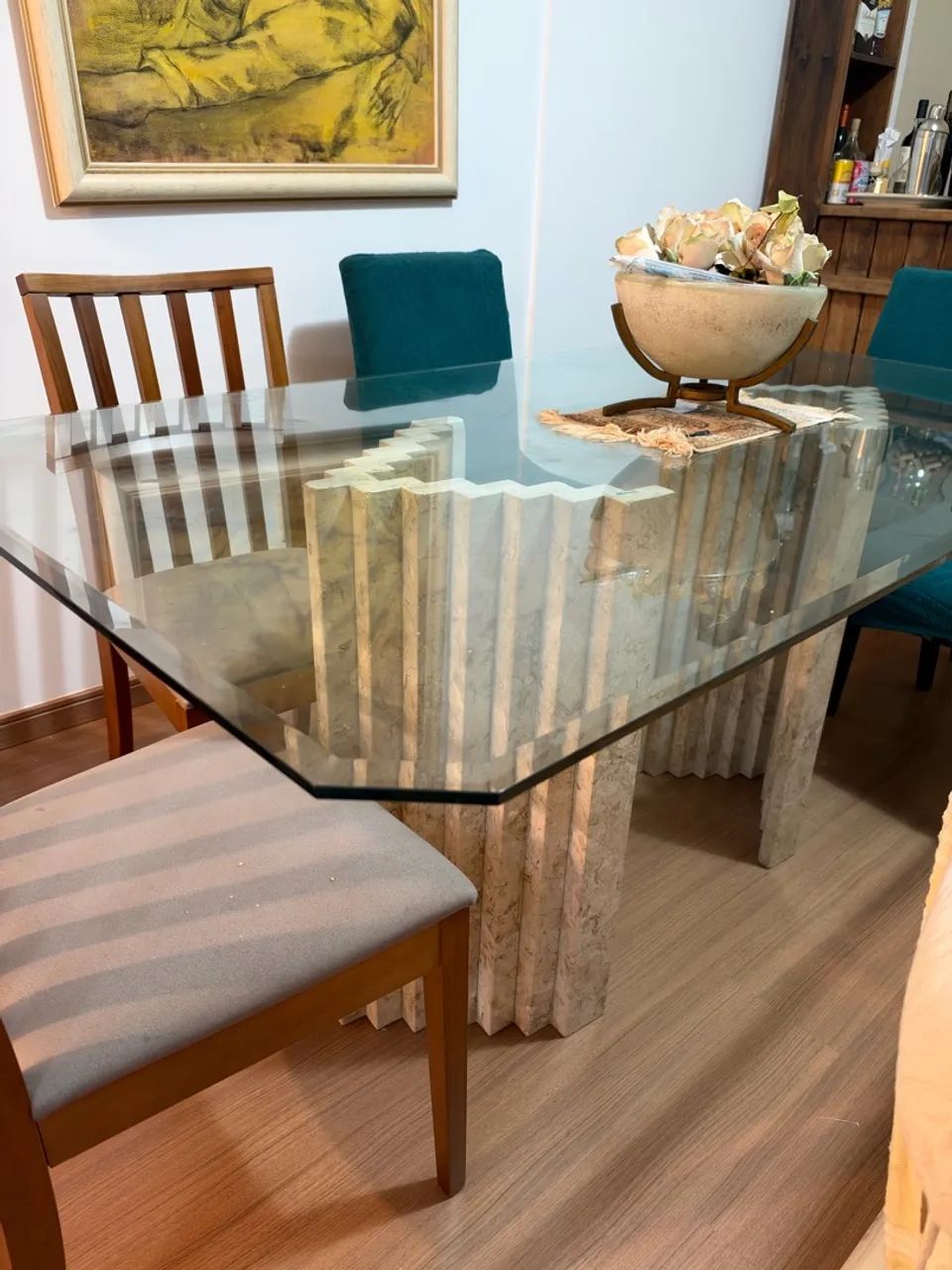 Mesa de jantar 8 lugares vidro temperado 10 mim - Foto 2