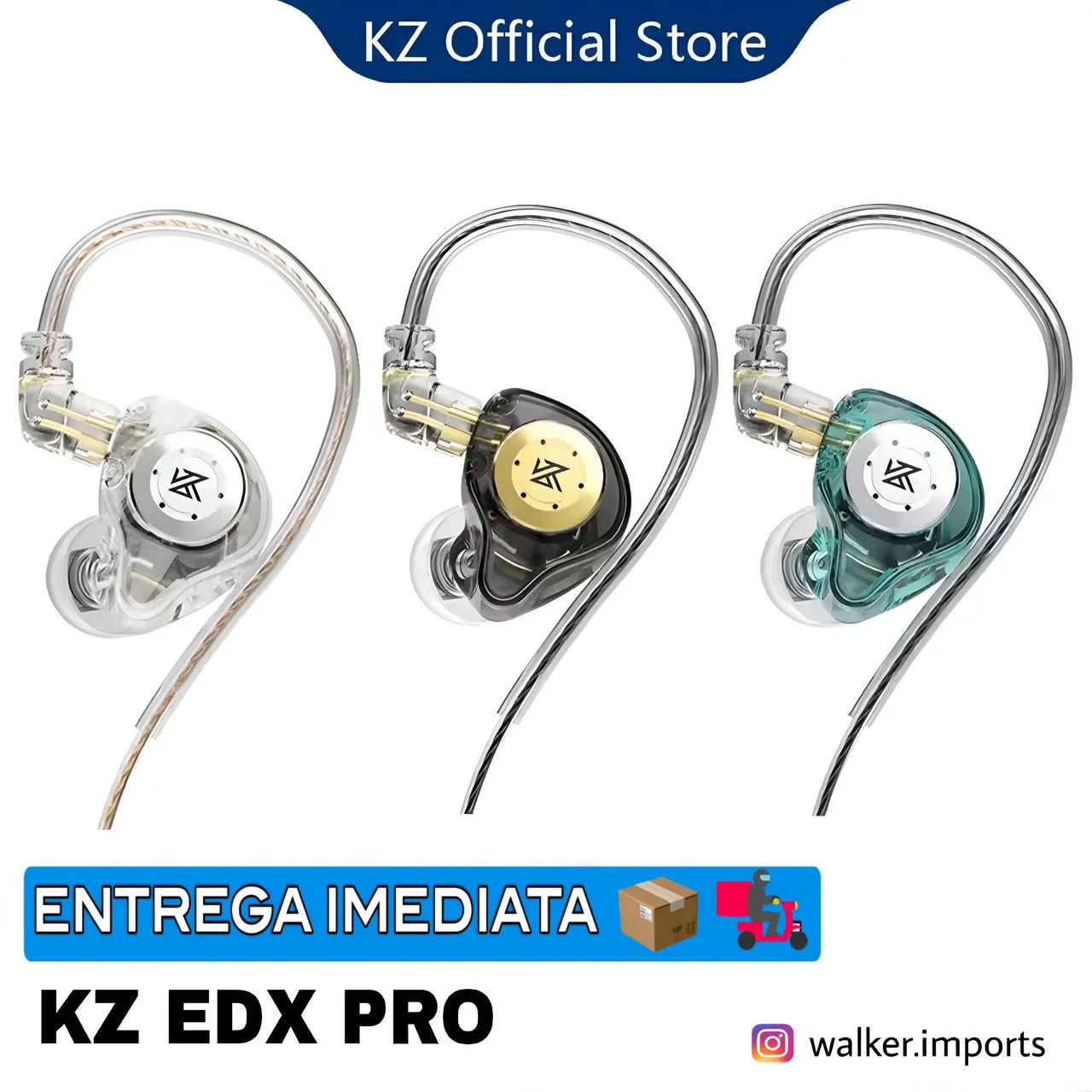 Fone KZ EDX PRO - Retorno de Palco Sem Microfone Novo Caixa Lacrada ...