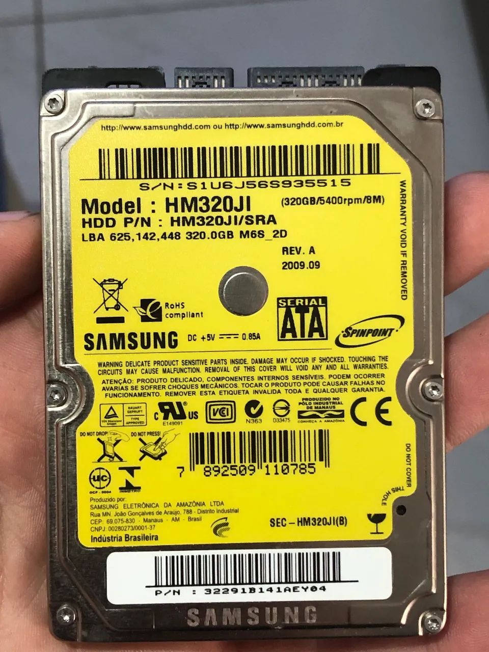 HD enterro original Samsung 50R$