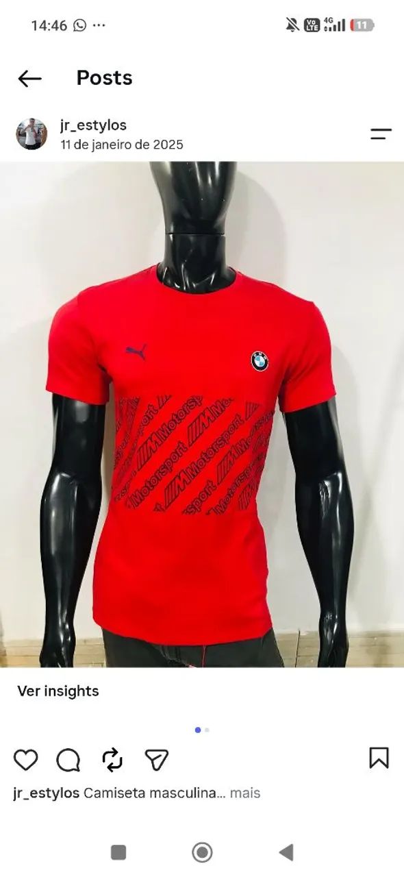 Camiseta masculina Puma