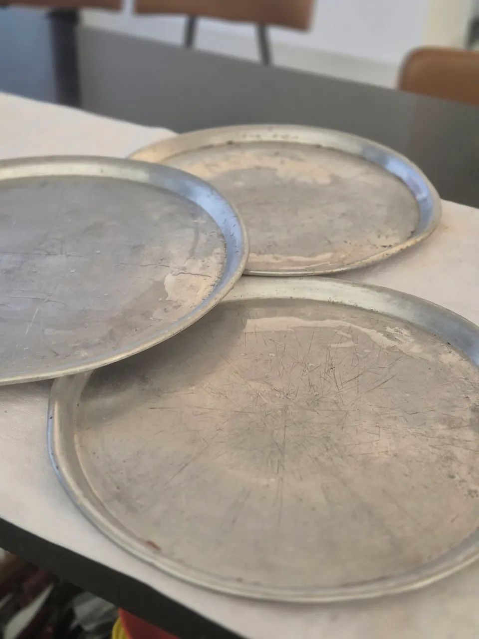 3 formas de pizza em aluminio