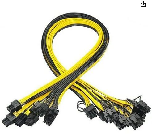 Mustpoint Cabo de alimentação GPU PCI-E de 6 pinos para 8 pinos (6+2) PCI-E 