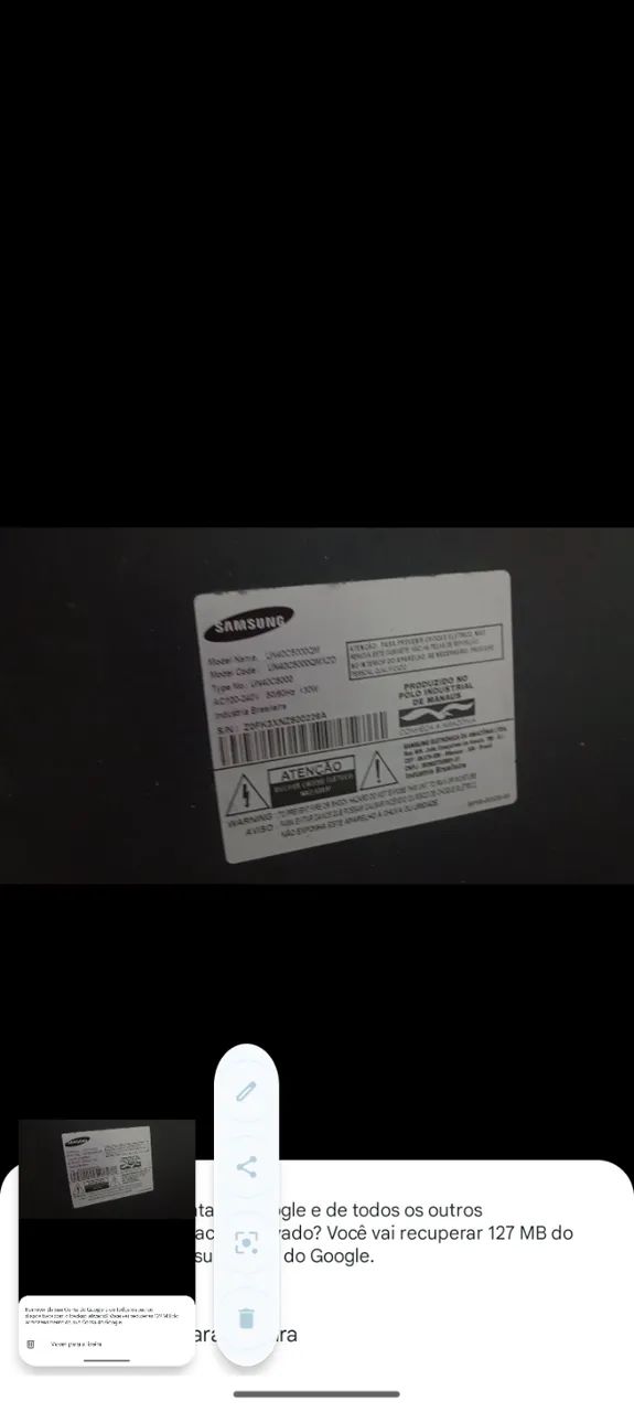 Tv com defeito e sem controle remoto 60,00 - Foto 3