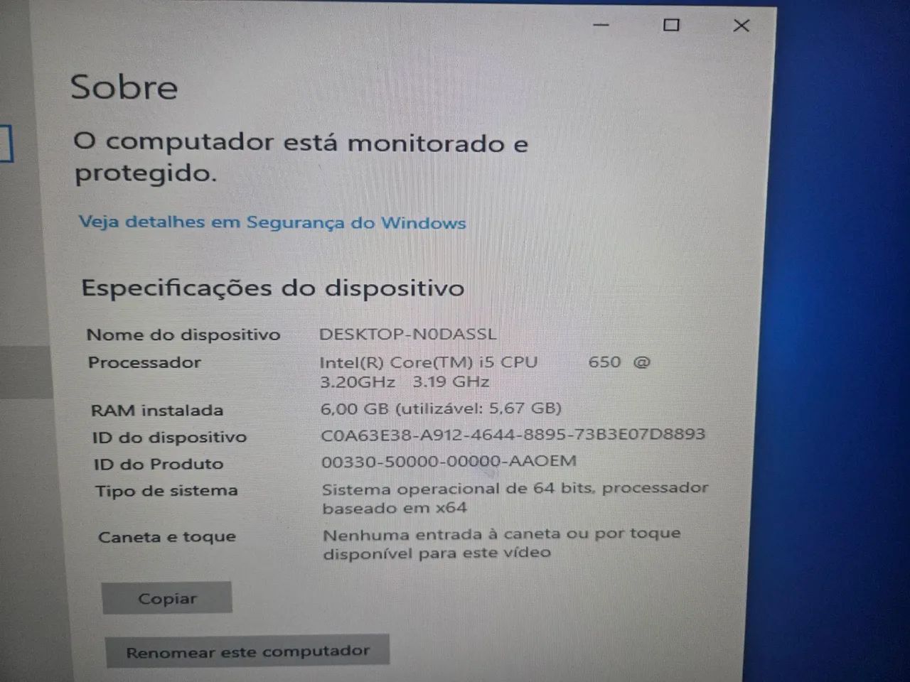 Computador Lenovo thinkcenter i5, 6gb ram, ssd 240gb. - Foto 5
