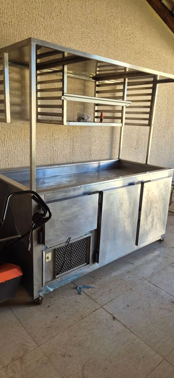 Balcao Codimentador Inox Refrigerada