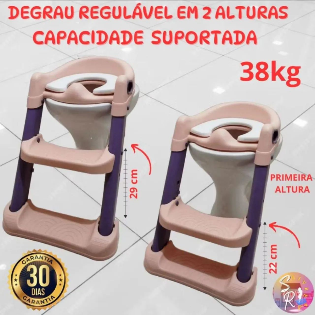 Assento redutor infantil com escada - Foto 3