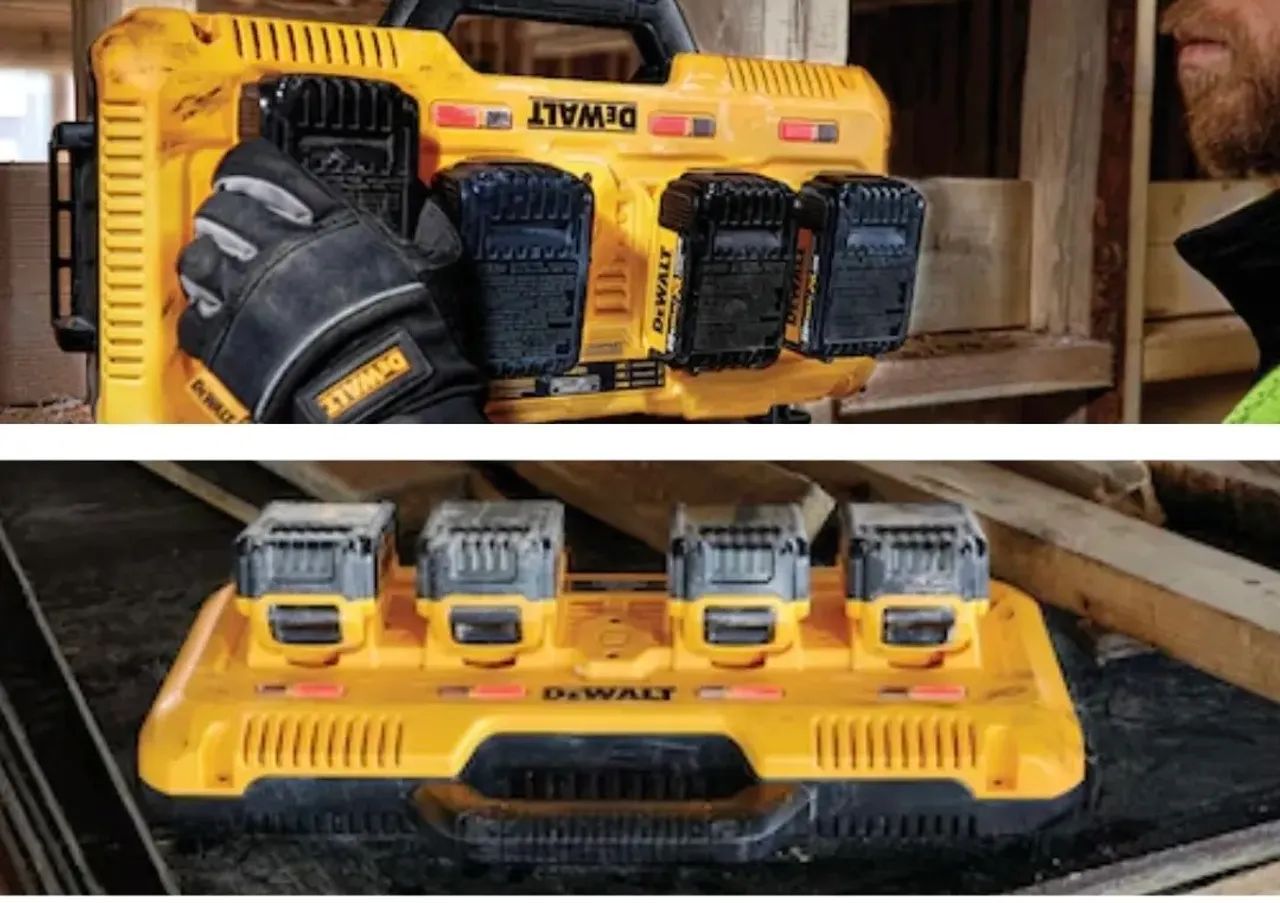 Multi carregador Dewalt dcb104 para 12v e 20v  - Foto 4