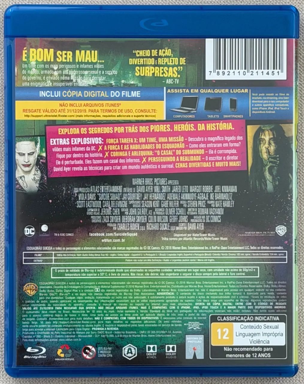 Blu-Ray Esquadrão Suicida - Foto 2