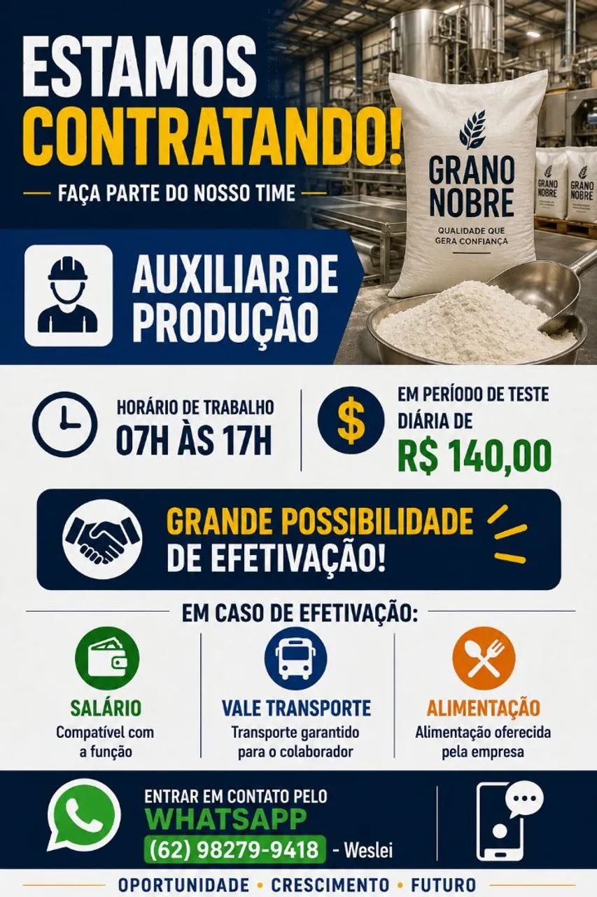 Auxiliar de produção 