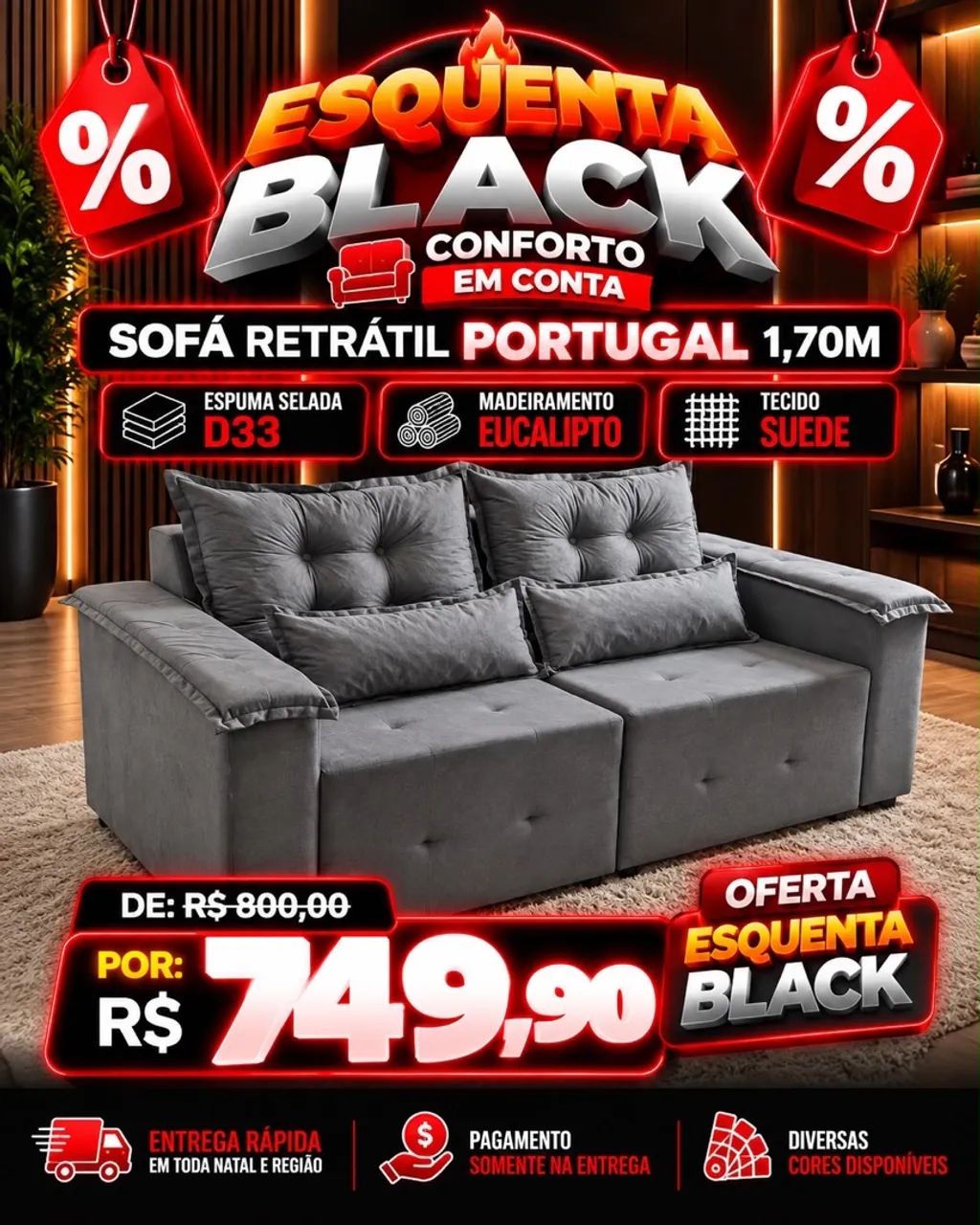 Sofás novos  - Foto 5
