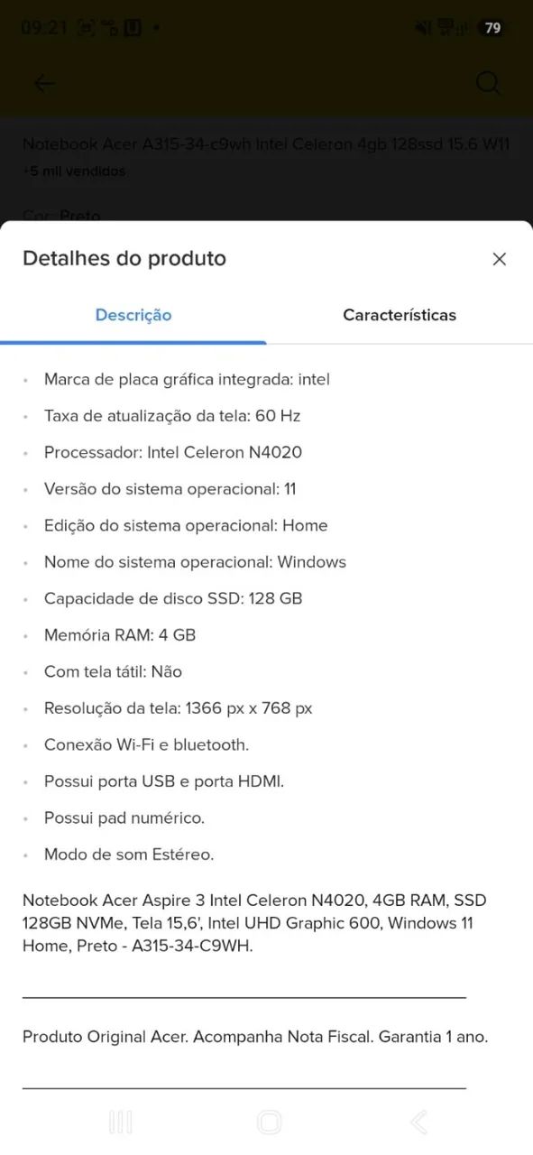 Notebook Acer Aspire3 - Foto 5