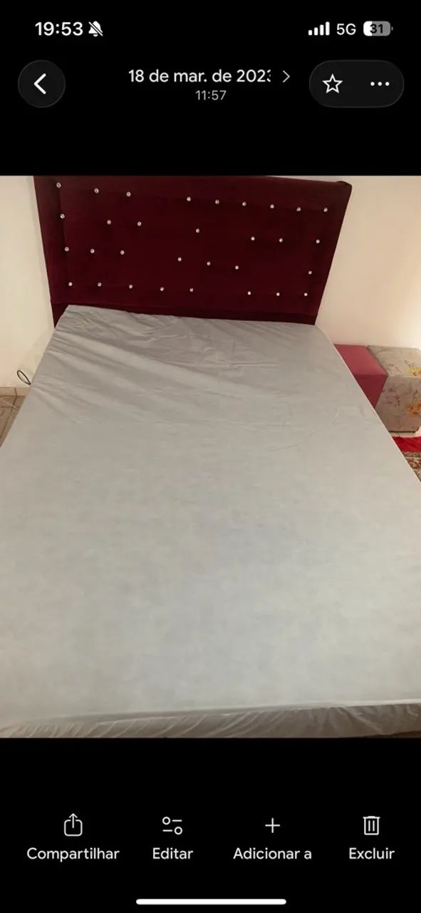 Cabeceira de cama casal suede