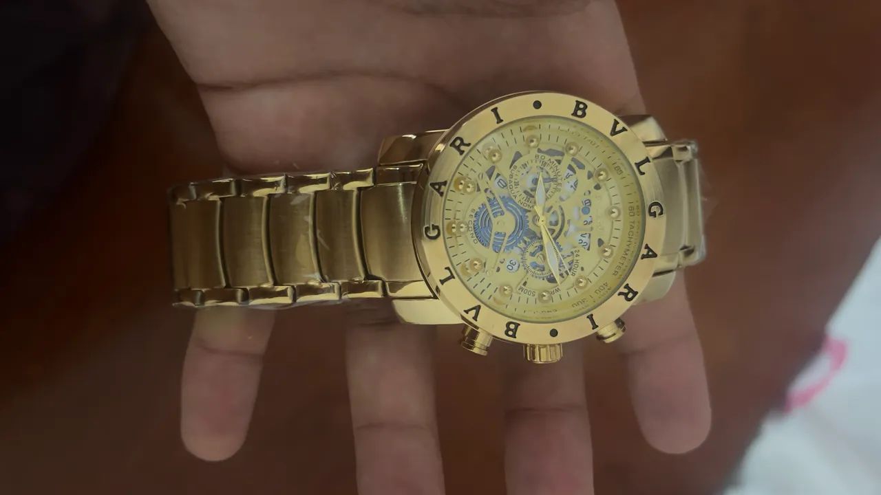 Régio Bvlgari Skeleton dourado  - Foto 3