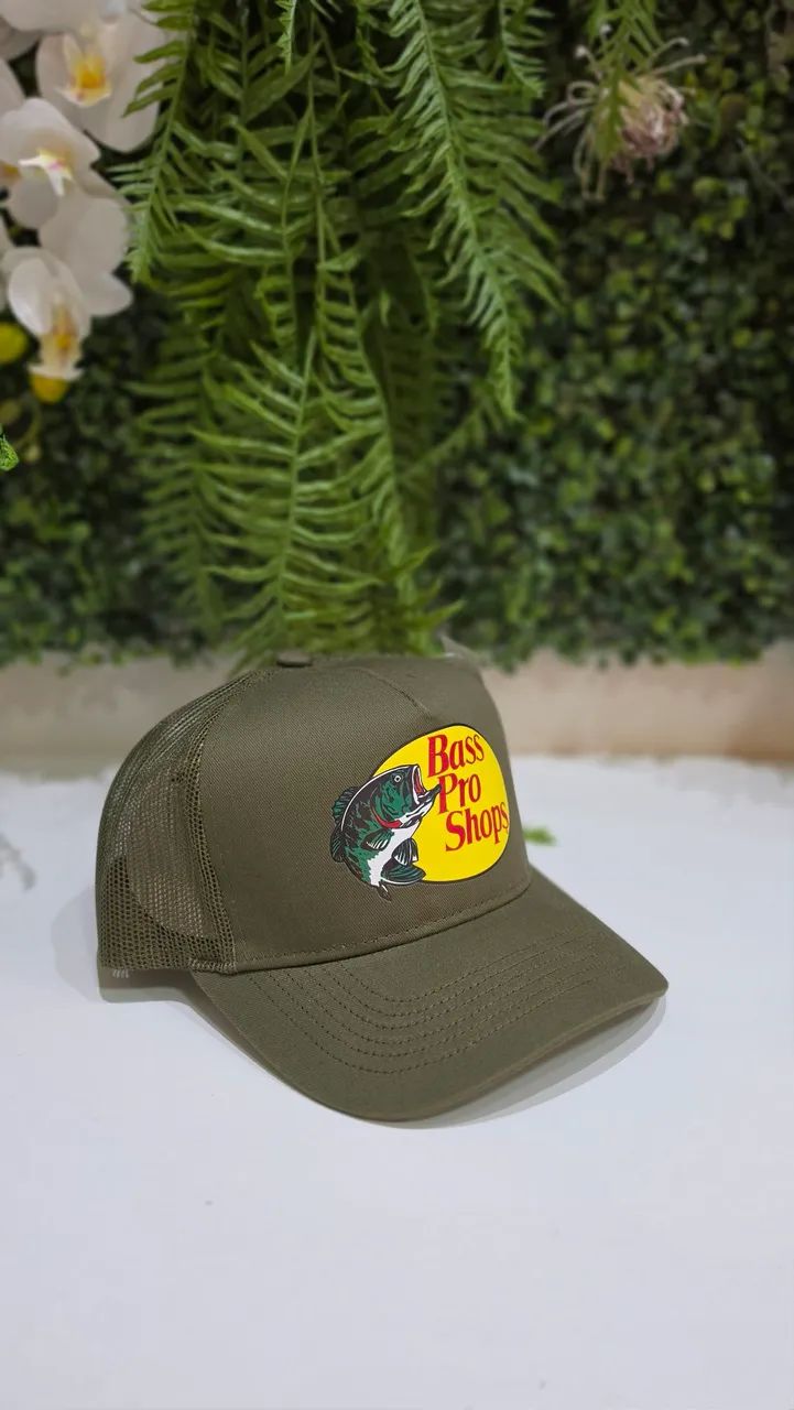 BONÉ BASS PRO SHOPS VERDE OLIVA - NOVO - ORIGINAL