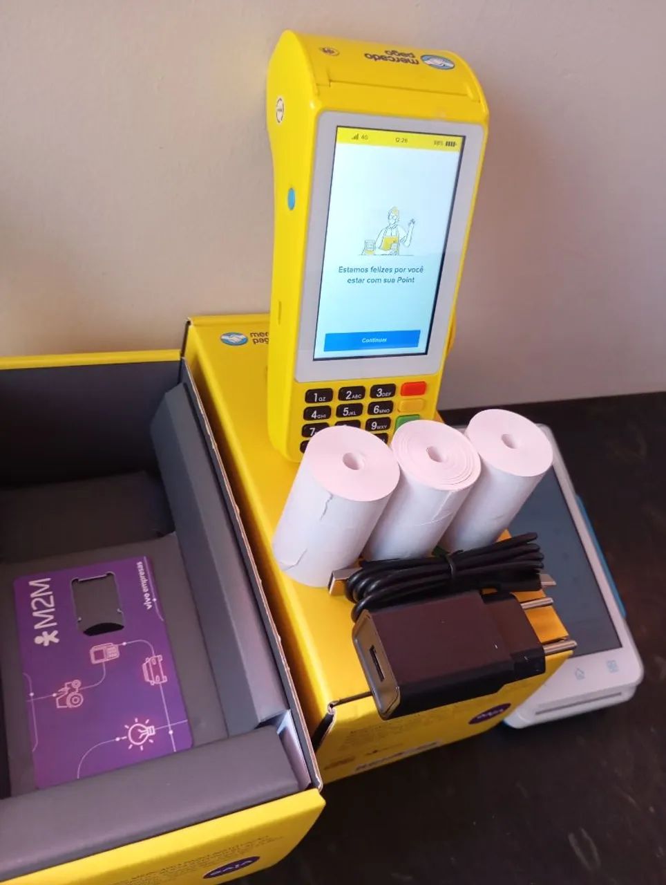 Maquininha de cartão Mercado Pago Point Pro 3 Nova - Foto 4
