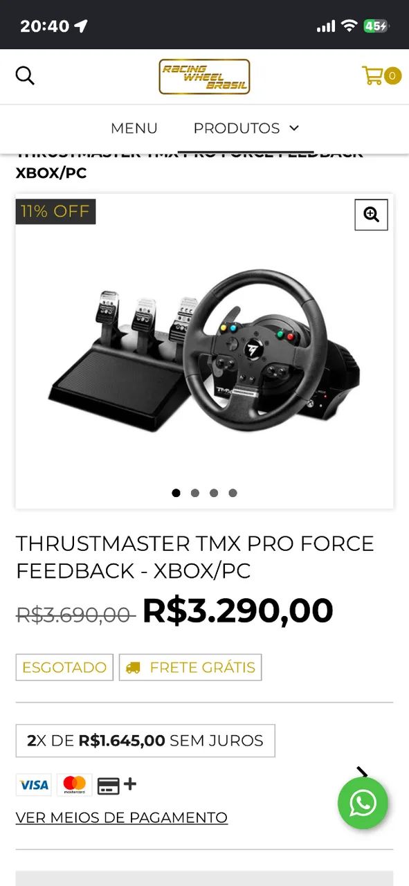 Volante e pedal gamer  - Foto 2