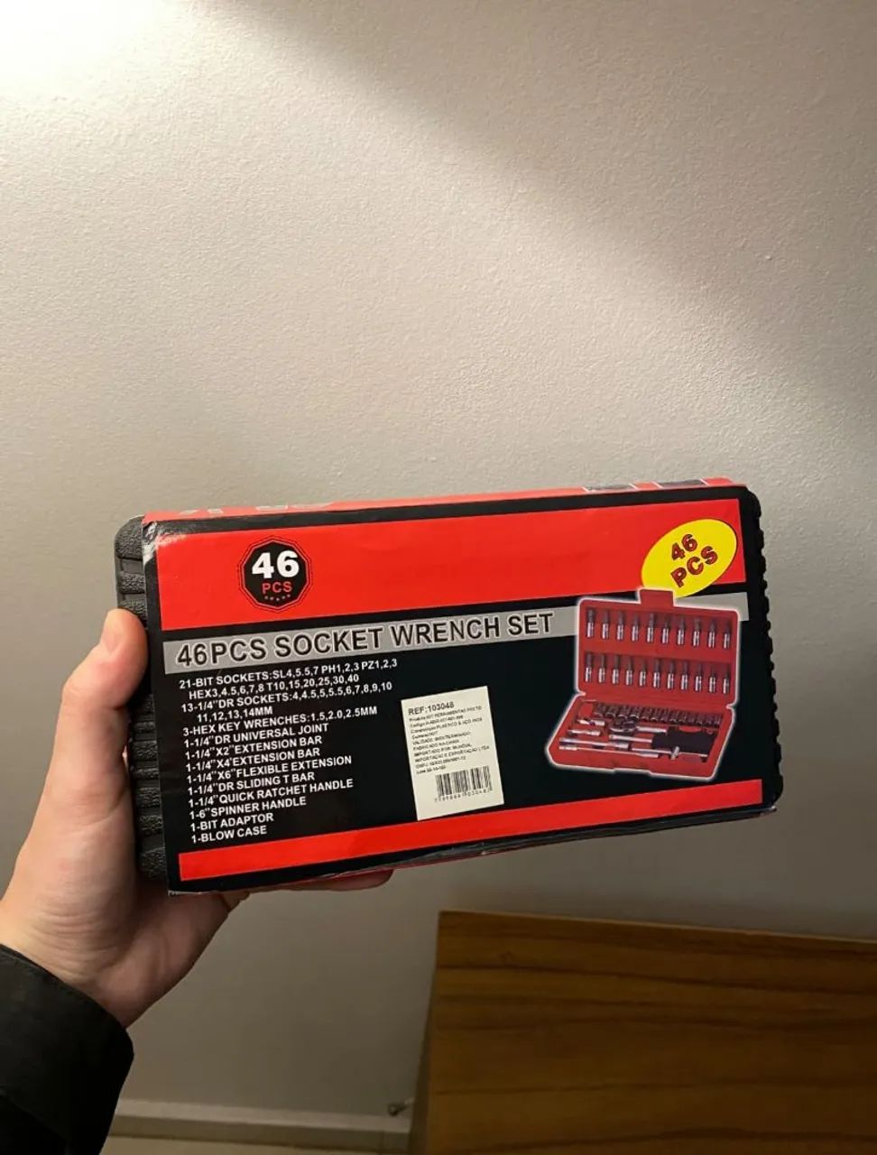 Kit Ferramentas 46 peças + Catraca + Maleta - Foto 4