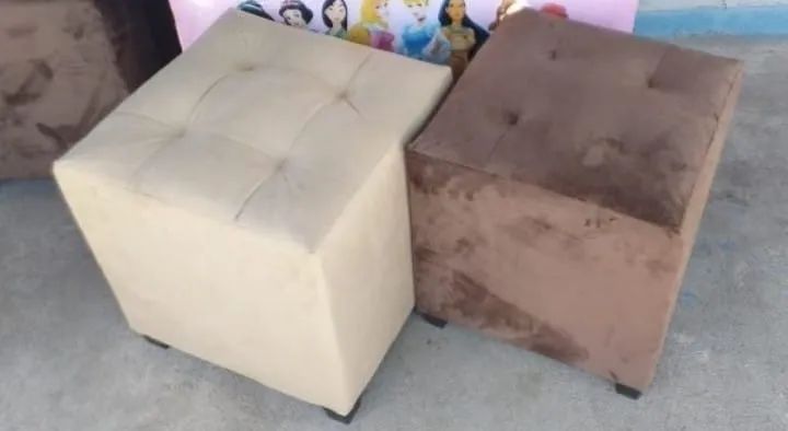 Puffs Estofados com Detalhes - Conforto e Estilo em um só produto! - Foto 4