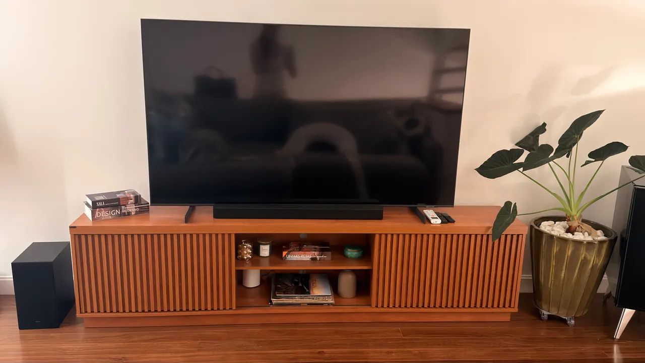 Rack para TV MDF Ripado - Foto 3