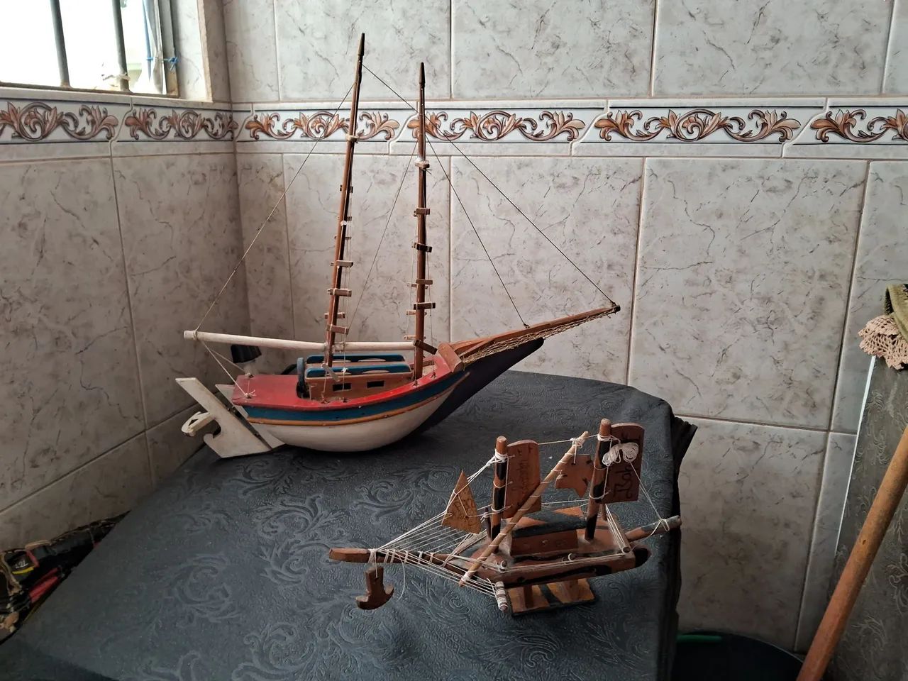 Kit 2 barcos de decoração 