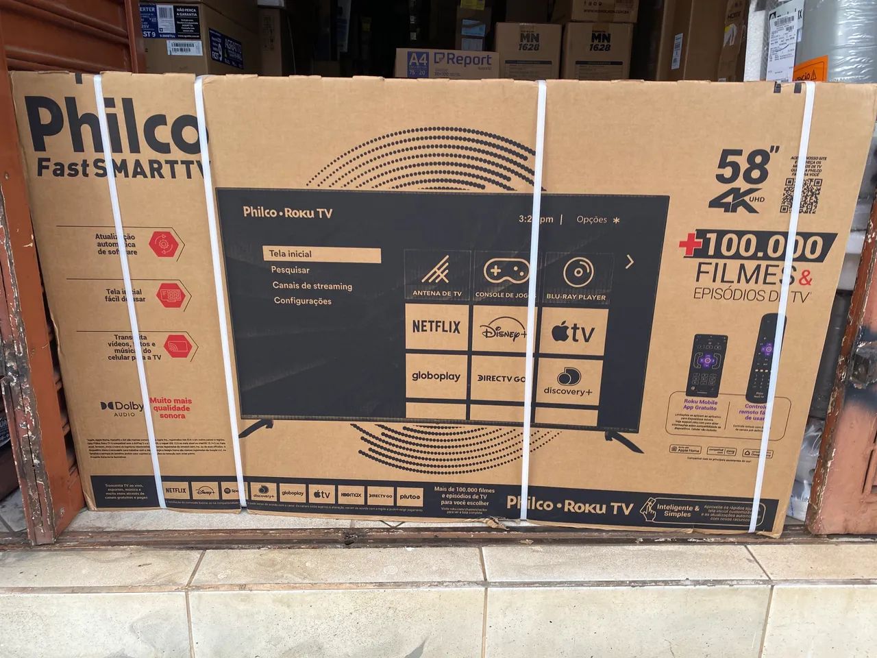 TV 58P PHILCO LED SMART ROCKU 4K DOLBY AUDIO TV58G70R2CSGBL - Foto 4