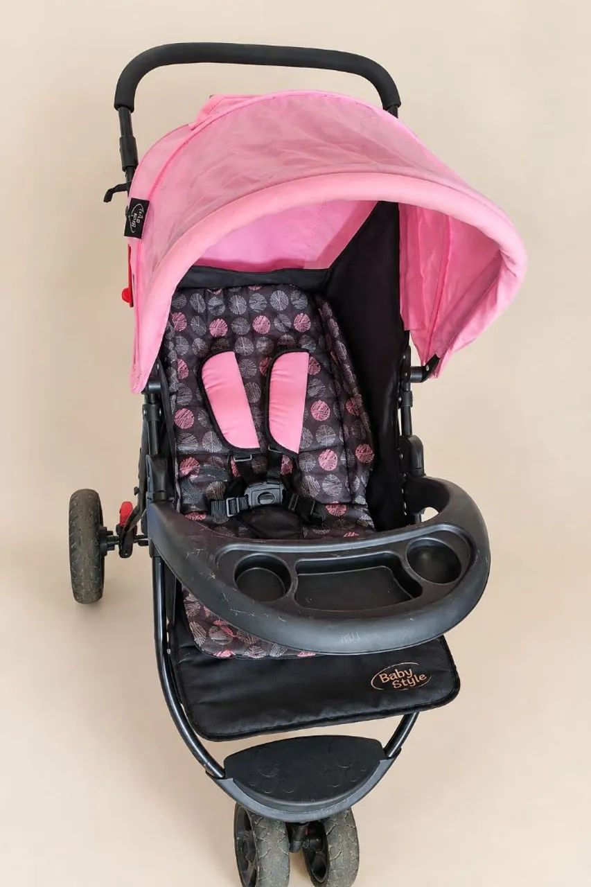 Carrinho de bebê rosa baby style - Foto 3
