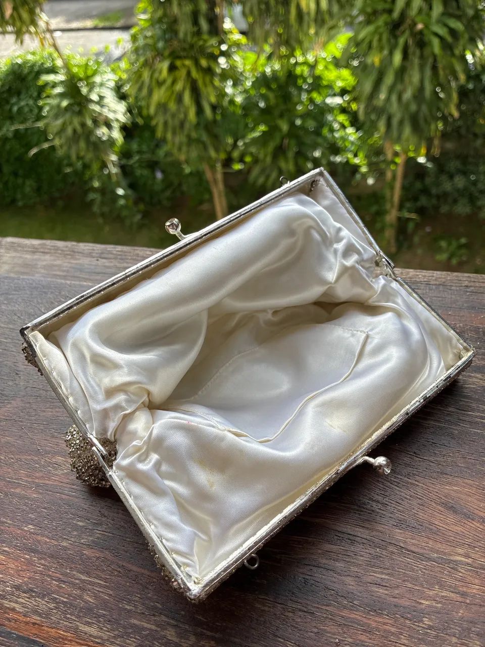 Bolsa vintage em brilho branco  - Foto 3