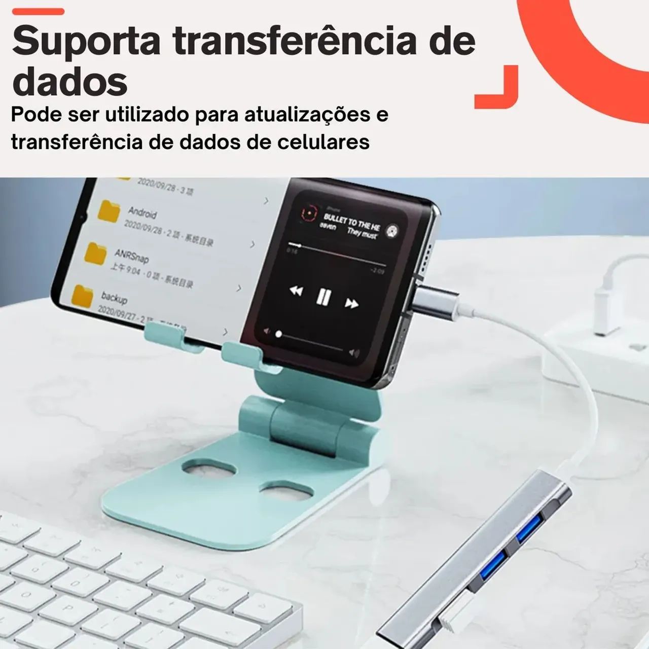 Hub 4 portas 3.0 Usb C Tipo C - Foto 3