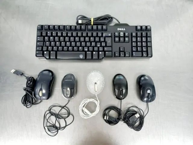 5 Mouses + 1 Teclado Dell