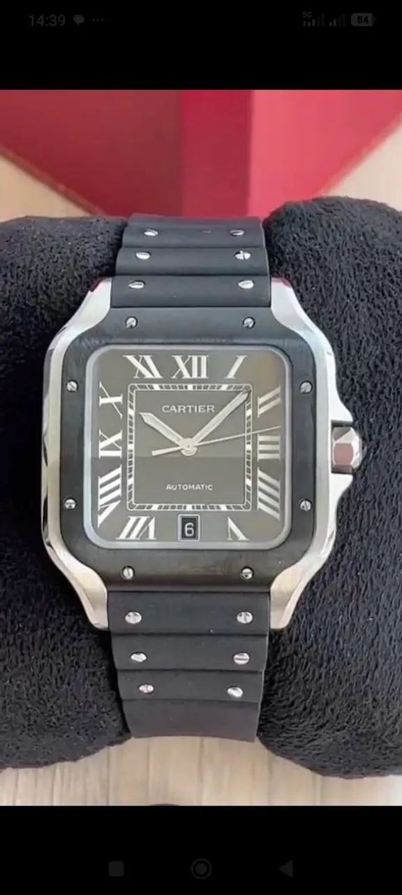 CARTIER SANTOS, PULSEIRA BORRACHA/S.C - Foto 2