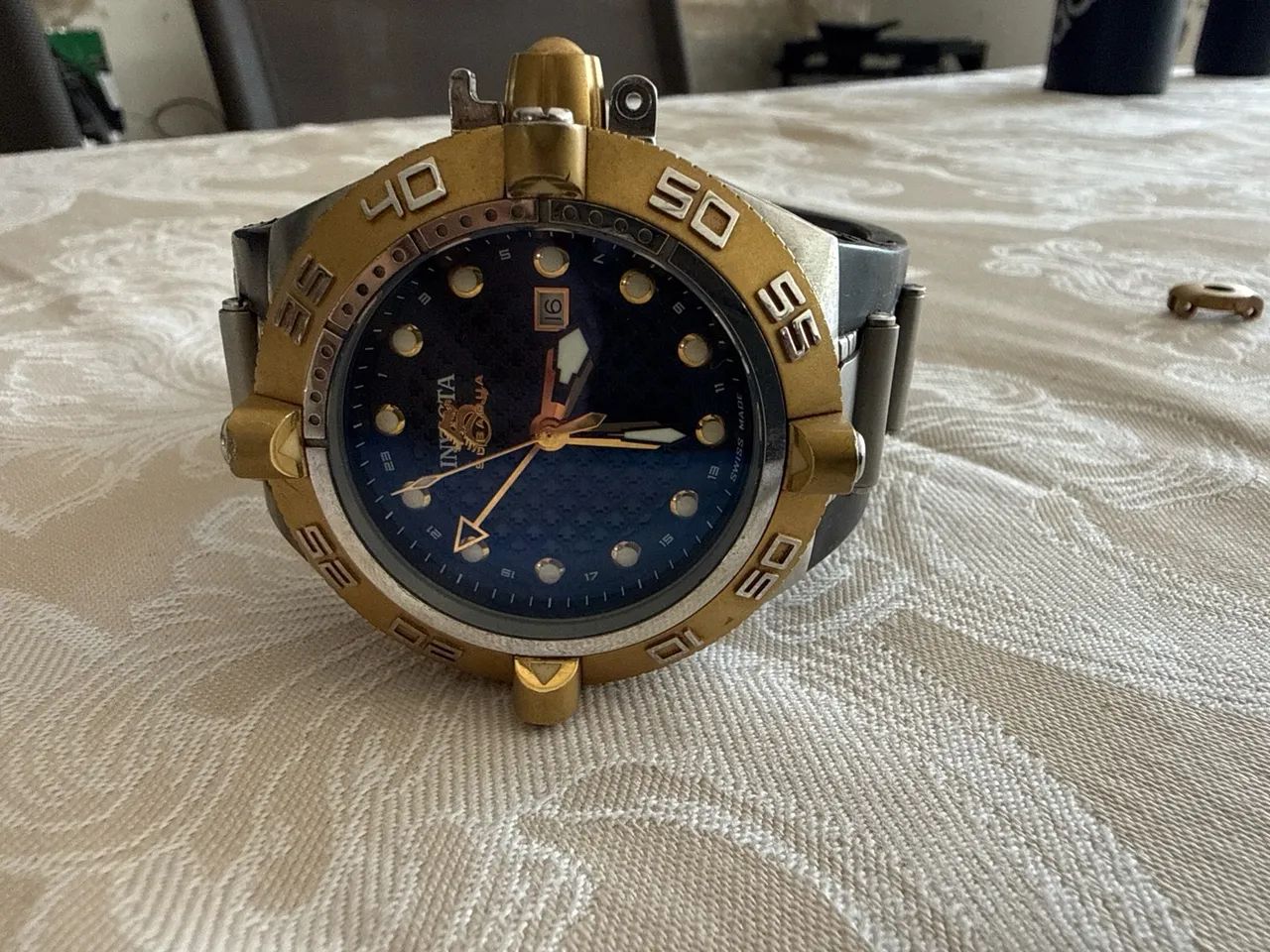 Relógio Invicta Original - Mostrador Azul e Dourado - Foto 2