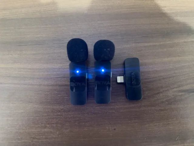 Microfone BOYA V2 - Com 2 Microfones Lightning para IPhone  - Foto 3