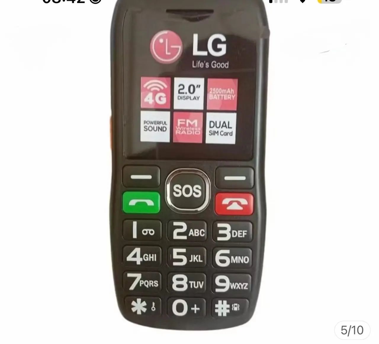 Vendo celular para idoso usado 1 mês dual chip letras grandes - Foto 2