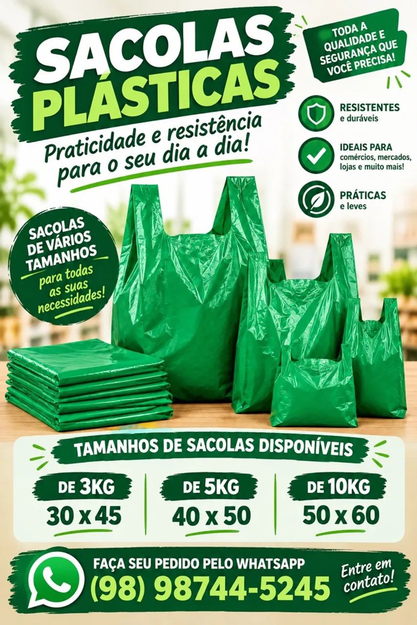 Sacolas plásticas 
