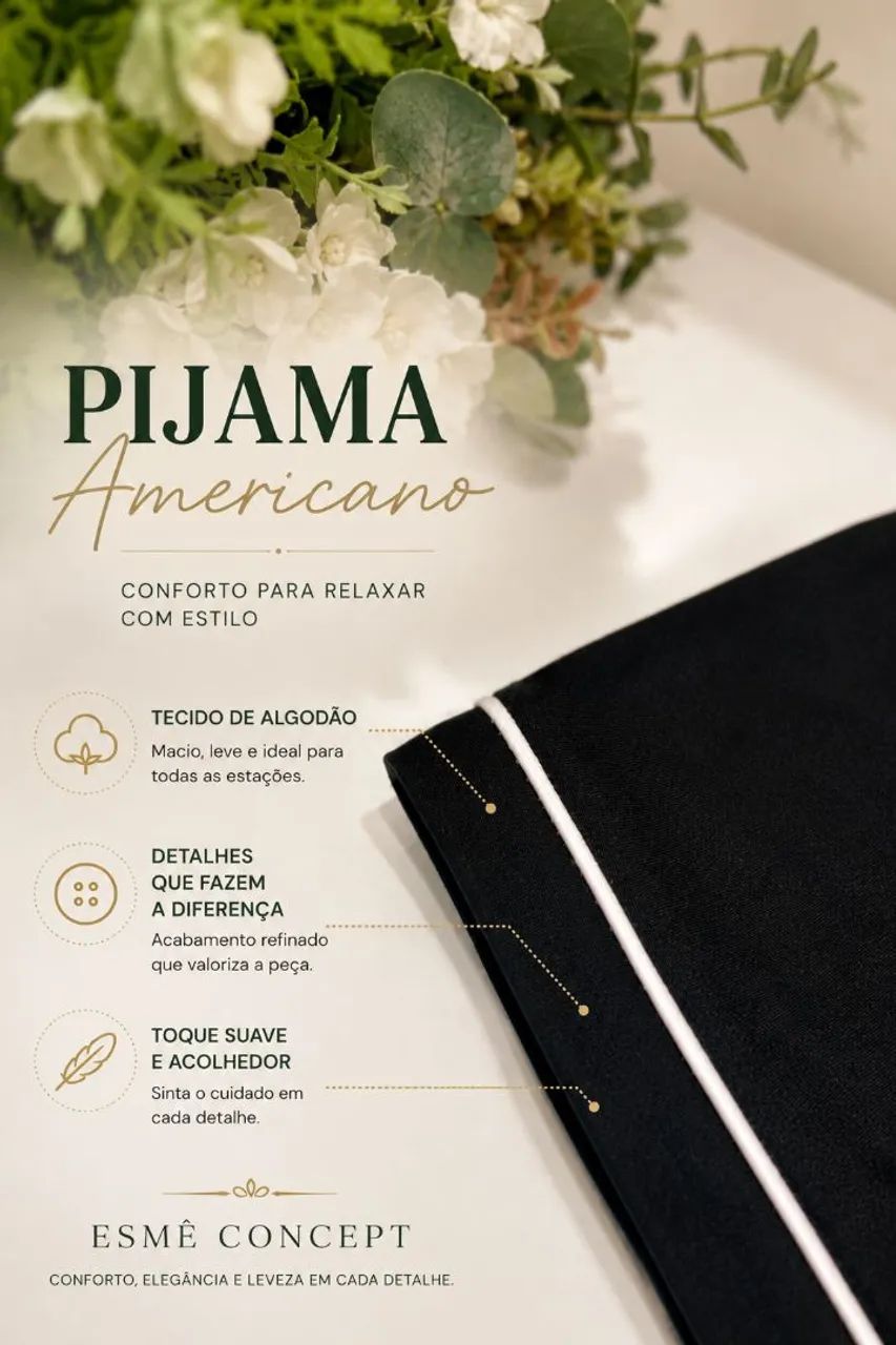 Pijama americano 100% algodão  - Foto 2