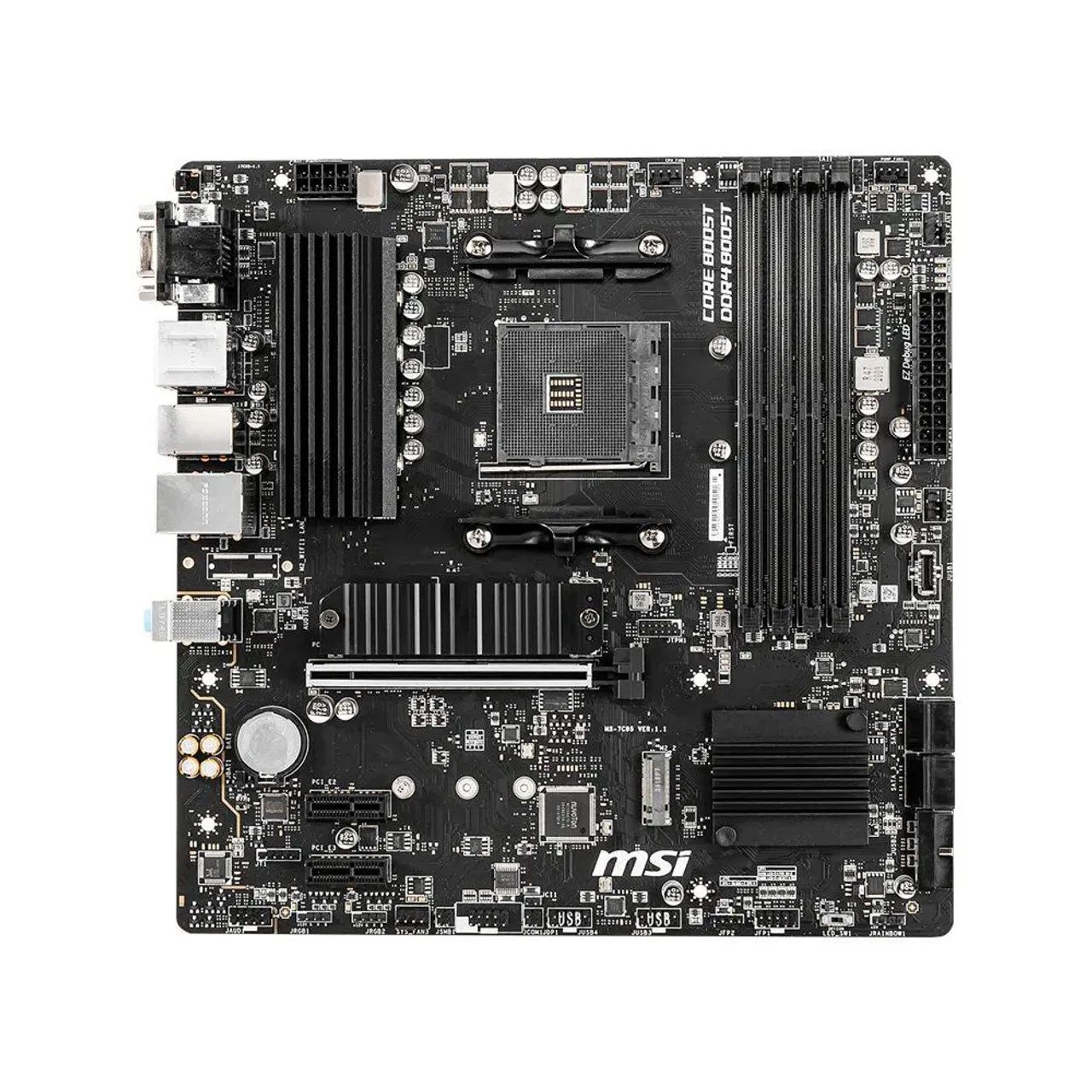 Placa-Mãe MSI B550M Pro-VDH WiFi, AMD AM4, mATX, DDR4, Preto  + cooler AMD